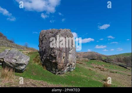 La Pierre de Badger à Kentmere dans les Fells de l'est de Cumbria Banque D'Images