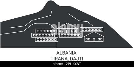 Albanie, Tirana, Dajti voyage illustration vecteur Illustration de Vecteur