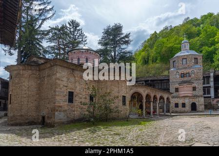 Détail d'une église située à l'intérieur du monastère de troyan en Bulgarie. Banque D'Images