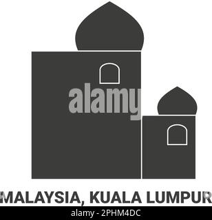 Malaisie, Kuala Lumpur, illustration vectorielle de voyage Illustration de Vecteur