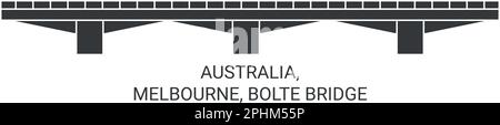 Australie, Melbourne, Bolte Bridge voyage illustration vectorielle Illustration de Vecteur