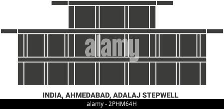 Inde, Ahmedabad, Adalaj Stepwell Voyage illustration vecteur Illustration de Vecteur