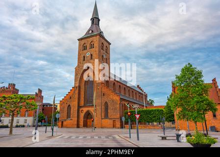 St. Cathédrale de Canute dans la ville danoise d'Odense. Banque D'Images