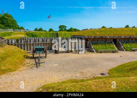 Site historique de Dybbol Banke commémorant la guerre entre la Prusse et le Danemark en 1864 près de Sonderborg, au Danemark Banque D'Images