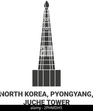 Corée du Nord, Pyongyang, Juche Tour Voyage illustration vecteur Illustration de Vecteur