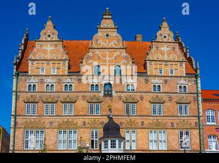 Jens Bangs Stenhus dans la ville danoise d'Aalborg. Banque D'Images