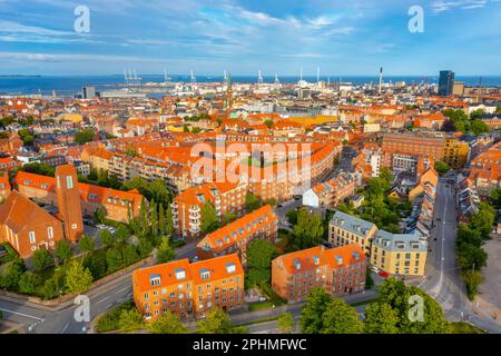 Vue panoramique sur la ville danoise d'Aarhus. Banque D'Images