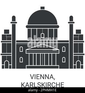 Autriche, Vienne, Karlskirche Voyage repère illustration du vecteur Illustration de Vecteur