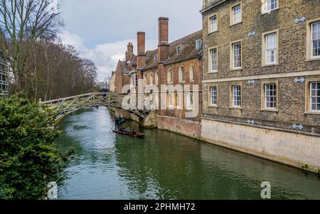 Pont mathématique, Queens College, Cambridge Banque D'Images