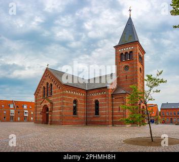 Église de notre Sauveur à Esbjerg, Danemark. Banque D'Images