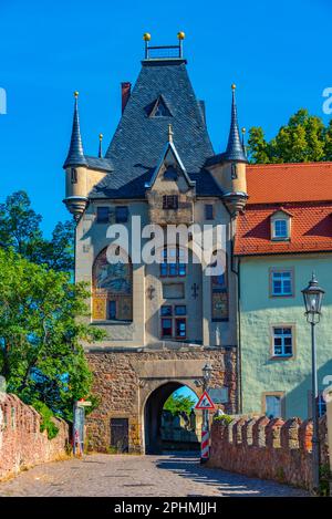 Porte de Torhaus au château d'Albrechtsburg à Meissen, Allemagne. Banque D'Images