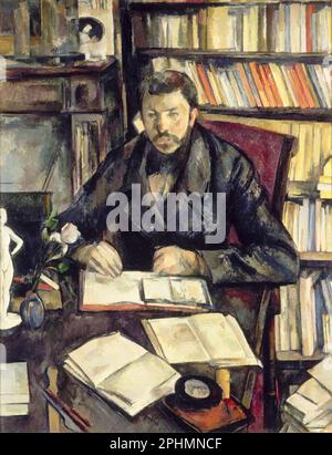 Gustave Geffroy (1855-1926), journaliste, critique d'art, historien et romancier français, Portrait peint à l'huile sur toile par Paul Cezanne, 1895-1896 Banque D'Images