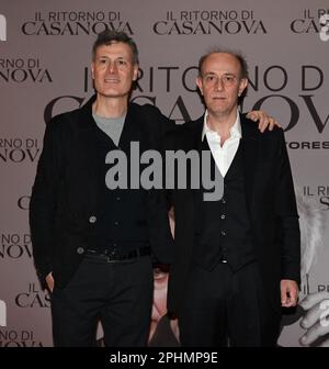 Milan, . 28th mars 2023. Milan, Italie le retour de CASANOVA film photocall avec Gabriele Salvatores réalisateur, Toni Servillo, Antonio Catania, Sara Serraiocco, Bianca Panconi, Natalino Balasso, Marco Bonadei, Alessandro Besentini, Francesco Villa, Walter Leonardi, Alessandro Quattro crédit: Agence de photo indépendante/Alamy Live News Banque D'Images