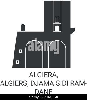 Algiera, Alger, Djama Sidi Ramdane illustration du vecteur de voyage Illustration de Vecteur