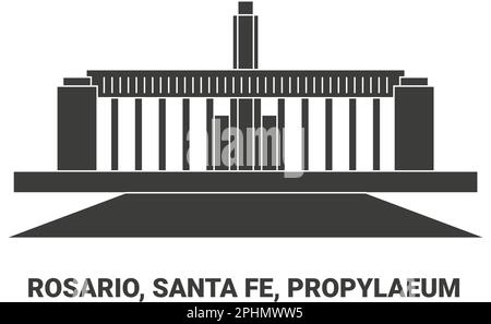États-Unis, Rosario, Santa Fe, Propylaeum, illustration vectorielle de voyage Illustration de Vecteur