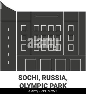 Russie, Sotchi, illustration vectorielle du voyage dans le parc olympique Illustration de Vecteur