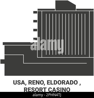 Etats-Unis, Reno, Eldorado , Resort Casino Voyage illustration vectorielle Illustration de Vecteur