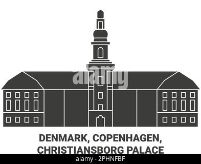 Danemark, Copenhague, Christiansborg Palace voyage illustration vectorielle Illustration de Vecteur