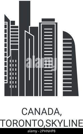 Canada, Toronto, Skyline Travel illustration vectorielle Illustration de Vecteur