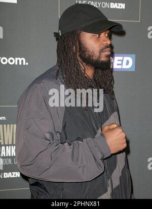 27 mars 2023 - Londres, Angleterre, Royaume-Uni - Jermaine Franklin participant à Joshua vs Franklin Fight week Launch Party, ARt'otel, London Battersea Power Station Banque D'Images