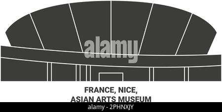 France, Nice, Asian Arts Museum voyage illustration vectorielle Illustration de Vecteur