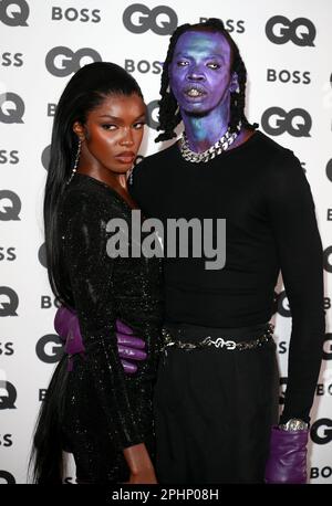 Londres, Royaume-Uni. 16th novembre 2022. Leomie Anderson et Lancey Foux assistent aux GQ Men of the Year Awards 2022 au Mandarin Oriental Hyde Park à Londres. (Credit image: © Fred Duval/SOPA Images via ZUMA Press Wire) USAGE ÉDITORIAL SEULEMENT! Non destiné À un usage commercial ! Banque D'Images