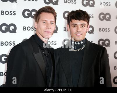 Londres, Royaume-Uni. 16th novembre 2022. Lance Black et Tom Daley assistent aux GQ Men of the Year Awards 2022 au Mandarin Oriental Hyde Park à Londres. (Credit image: © Fred Duval/SOPA Images via ZUMA Press Wire) USAGE ÉDITORIAL SEULEMENT! Non destiné À un usage commercial ! Banque D'Images