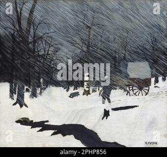 Country Doctor (Night Call) par l'artiste américain Horace Pippin (1888-1946), huile sur toile, 1935 Banque D'Images