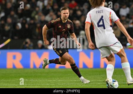 Köln , Allemagne . 28 mars 2023, Niclas Fuellkrug / Fullkrug (9) de l'Allemagne photographié lors d'un match de football amical entre les équipes nationales de l'Allemagne et de la Belgique , appelé les Red Devils , le mardi 28 mars 2023 à Cologne , Allemagne . PHOTO SPORTPIX | David Catry Banque D'Images