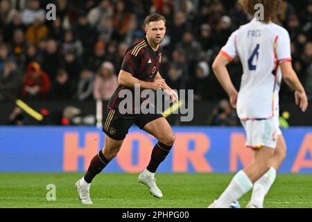 Köln , Allemagne . 28 mars 2023, Niclas Fuellkrug / Fullkrug (9) de l'Allemagne photographié lors d'un match de football amical entre les équipes nationales de l'Allemagne et de la Belgique , appelé les Red Devils , le mardi 28 mars 2023 à Cologne , Allemagne . PHOTO SPORTPIX | David Catry Banque D'Images