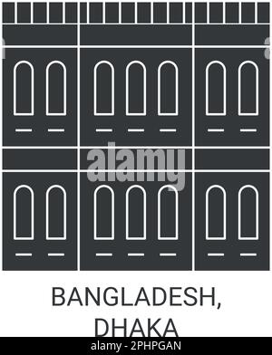 Bangladesh, Dhaka voyage illustration vectorielle Illustration de Vecteur