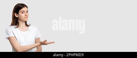 publicité de fond message de marque femme Banque D'Images