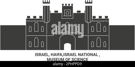Israël, Haïfa,Israël National , Musée des Sciences Voyage illustration vecteur Illustration de Vecteur