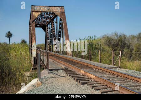 Ancien pont ferroviaire à Ventura, Californie Banque D'Images