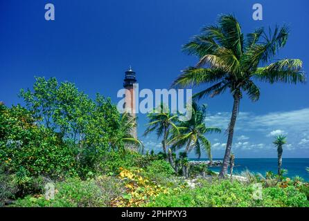 KEY BISCAYNE PHARE BILL BAGGS CAPE FLORIDA STATE PARK KEY BISCAYNE MIAMI FLORIDA USA Banque D'Images