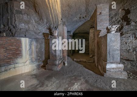 Teatro romano antico di Ercolano, Parco archeologico di Ercolano, Naples, Campanie Banque D'Images