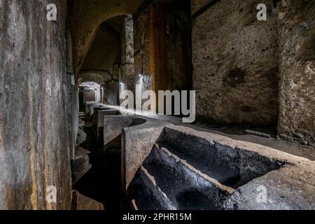 Teatro romano antico di Ercolano, Parco archeologico di Ercolano, Naples, Campanie Banque D'Images