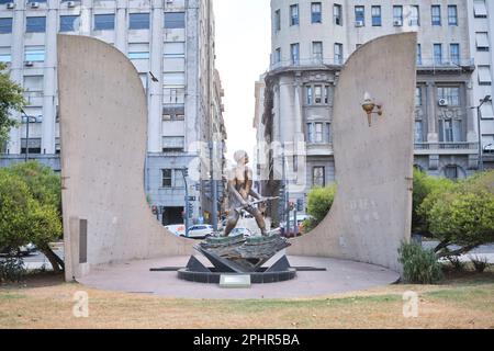 14 mars 2023, Buenos Aires, Argentine: Monument en hommage aux soldats anciens combattants et tombés dans les Malvinas, Falkland, la guerre pour leur patriotisme dans Banque D'Images