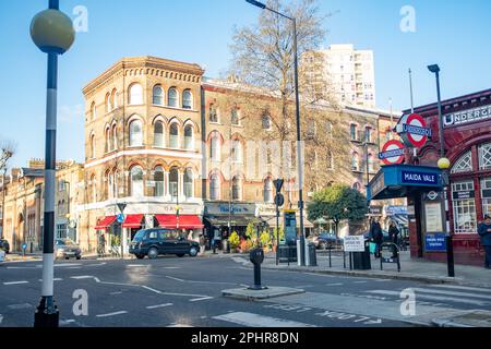 Londres - janvier 2023 : station de métro Maida Vale à W9 ouest de Londres Banque D'Images