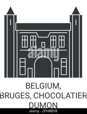 Belgique, Bruges, Chocolatier Dumon voyage illustration vecteur Illustration de Vecteur