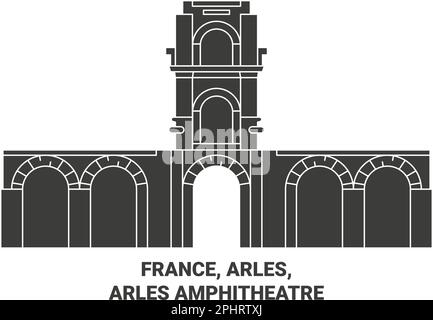 France, Arles, Arles Amphithéâtre de voyage illustration vectorielle Illustration de Vecteur