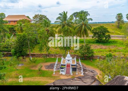 Isurumuniya Rajamaha Viharaya temple près d'Anuradhapura au Sri Lanka. Banque D'Images