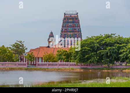 Mankumpan pillaiyar kovil sur l'île de Velanai au Sri Lanka. Banque D'Images