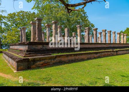 Chambre du Conseil du roi à polonnaruwa, Sri Lanka. Banque D'Images