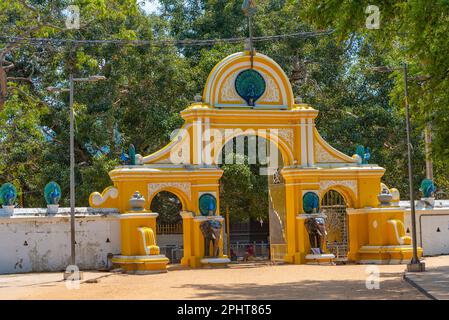 Kataragama représente un important lieu de pèlerinage au Sri Lanka pour les bouddhistes, les hindous, les musulmans et les Veddah. Banque D'Images