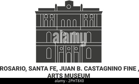 Etats-Unis, Rosario, Santa Fe, Juan B. Castagnino Fine , Art Museum voyage illustration vectorielle Illustration de Vecteur