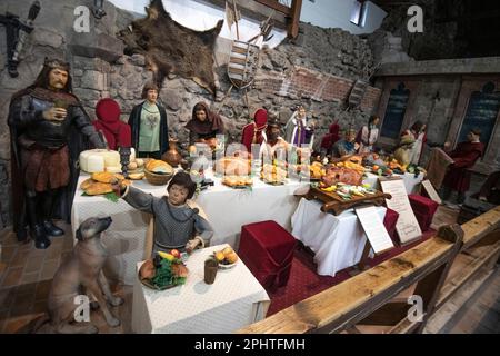 Citadelle de Visegrad et Château supérieur : intérieur et musée, Hongrie Banque D'Images