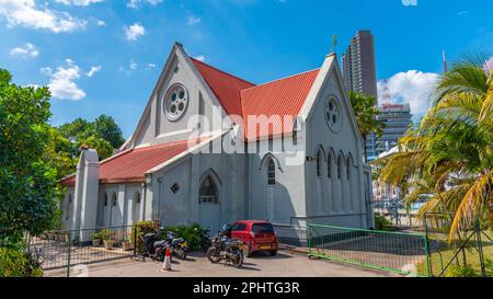 Vue sur l'église baptiste Cinnamon Gardens à Colombo, Sri Lanka. Banque D'Images