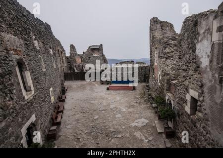 Citadelle de Visegrad et intérieur du château supérieur, Hongrie Banque D'Images