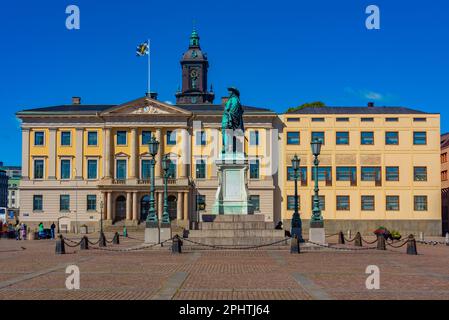 Vue sur la place gustav adolf à Goteborg, Suède. Banque D'Images